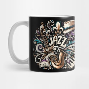 New Orleans Jazz | Vibrant NOLA Jazz-Fest Collage Mug